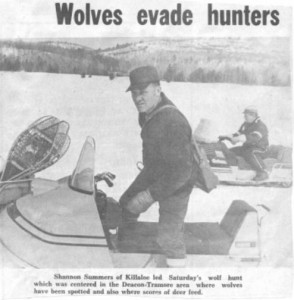  	Shannon Summers participates in controversial wolf hunt. Betty Mullin Collection.