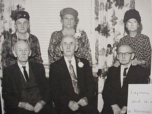 The  Layman Brothers and their wives. From left to right, Ferdinand and Mary, Herman and Minnie, Gustave and Evelyn. Killaloe Millennium Museum Exhibit.